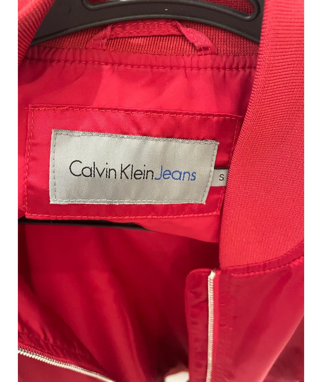 CALVIN KLEIN JEANS Красная атласная куртка, фото 3