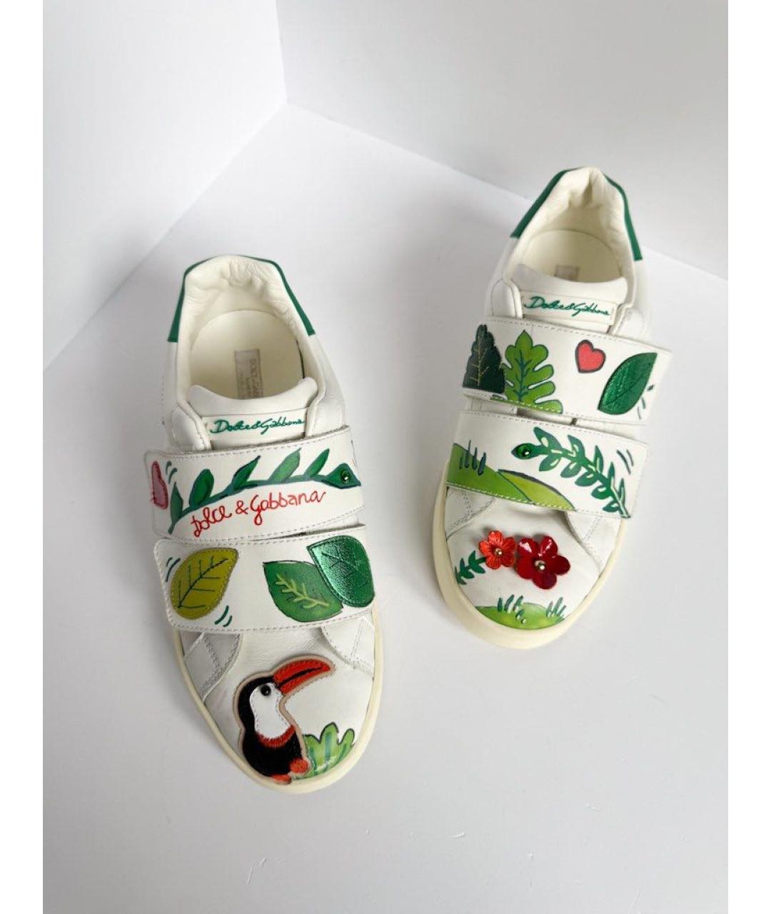 DOLCE&GABBANA Кожаные кеды, фото 3