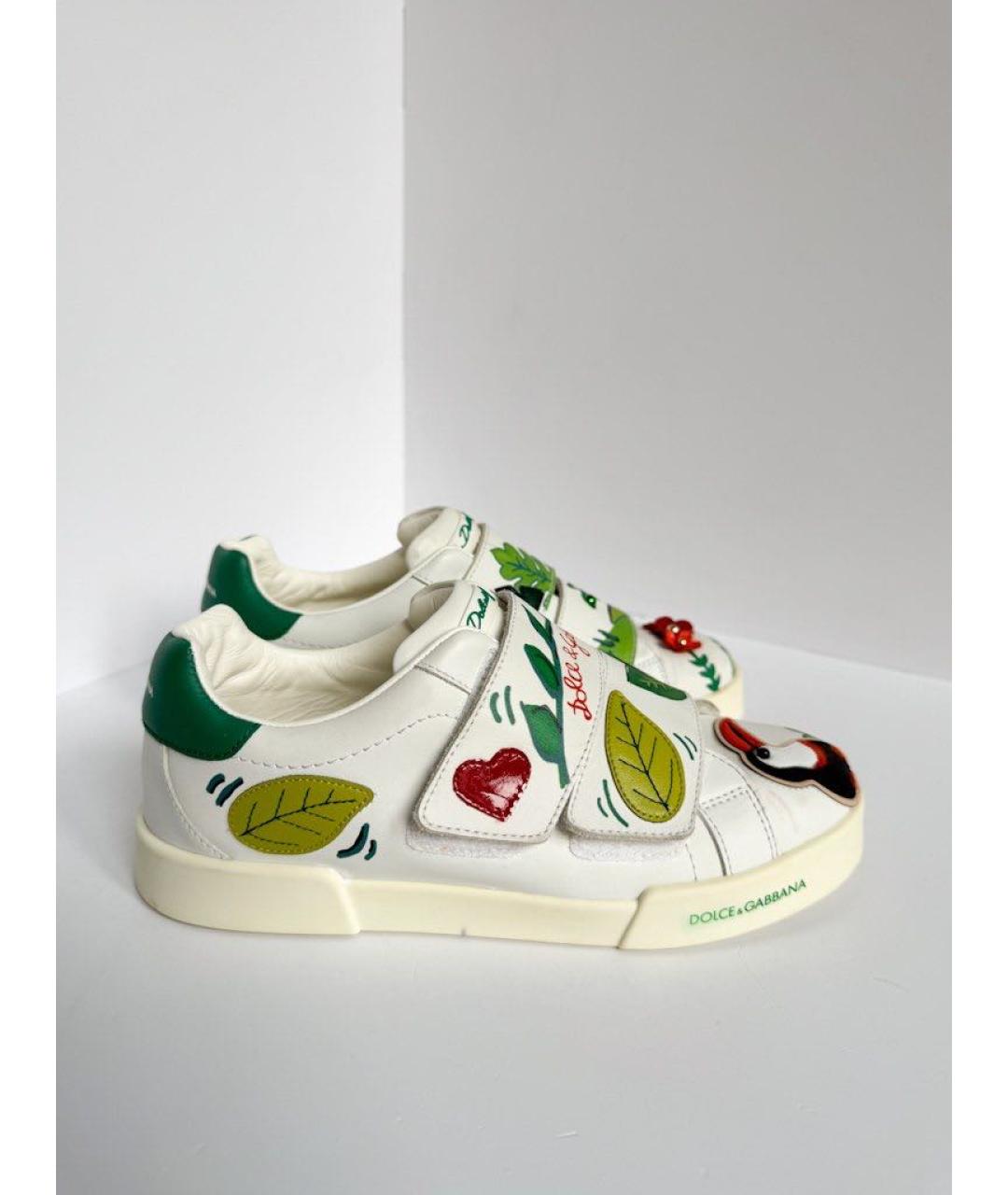 DOLCE&GABBANA Кожаные кеды, фото 5