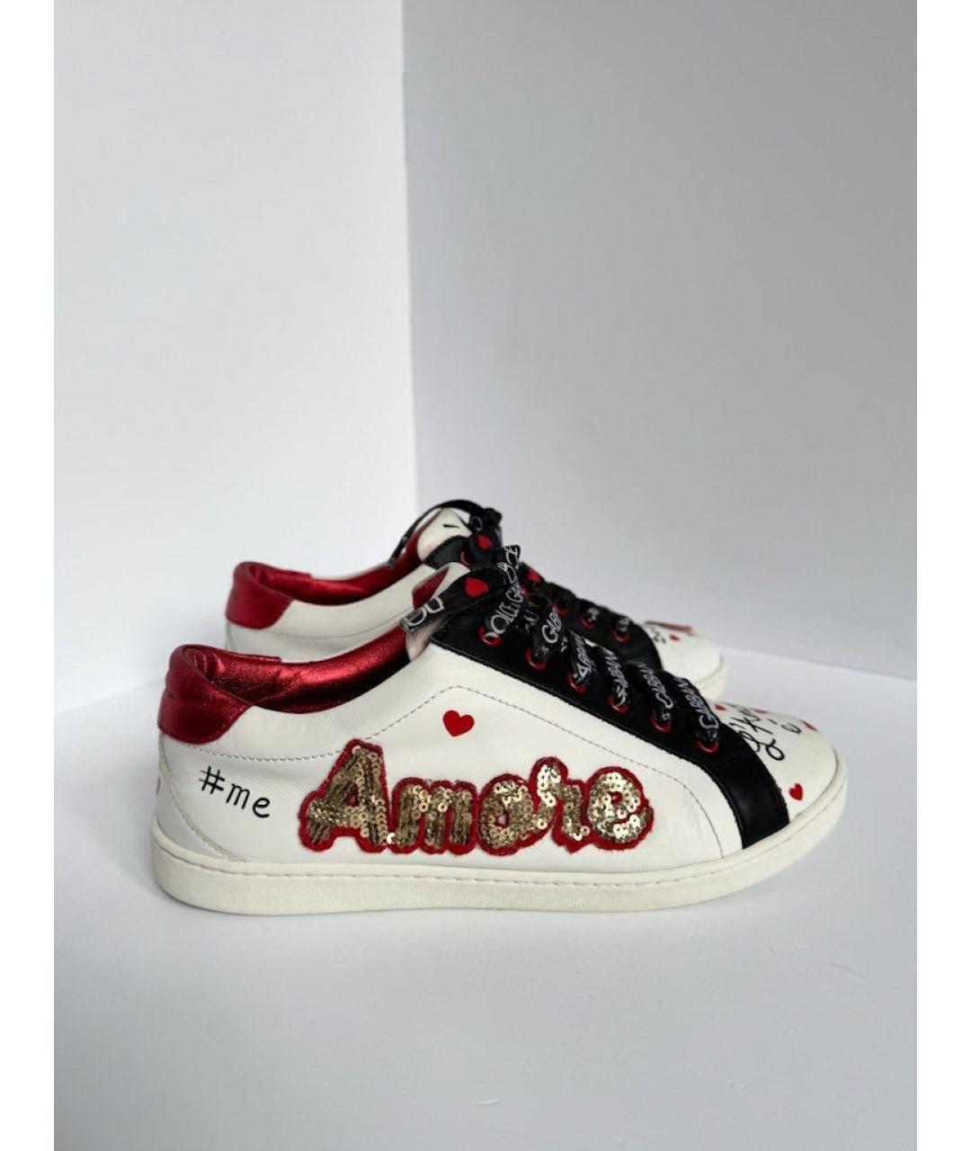 DOLCE&GABBANA Кожаные кеды, фото 5