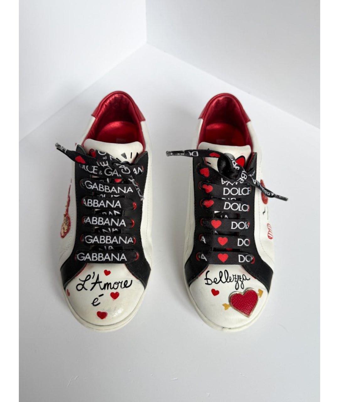DOLCE&GABBANA Кожаные кеды, фото 2