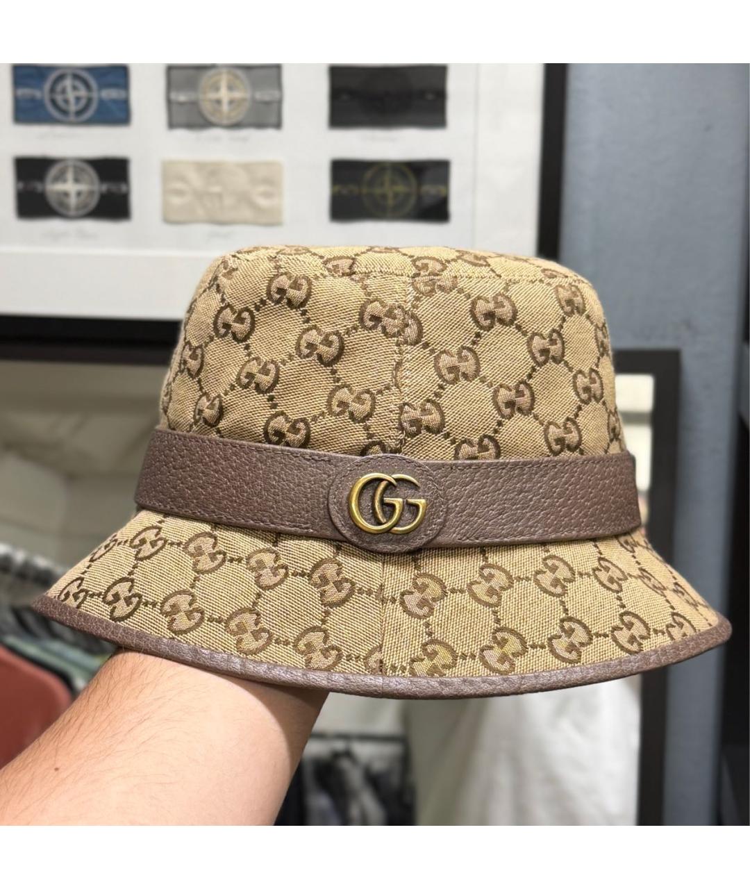GUCCI Бежевая шляпа, фото 5
