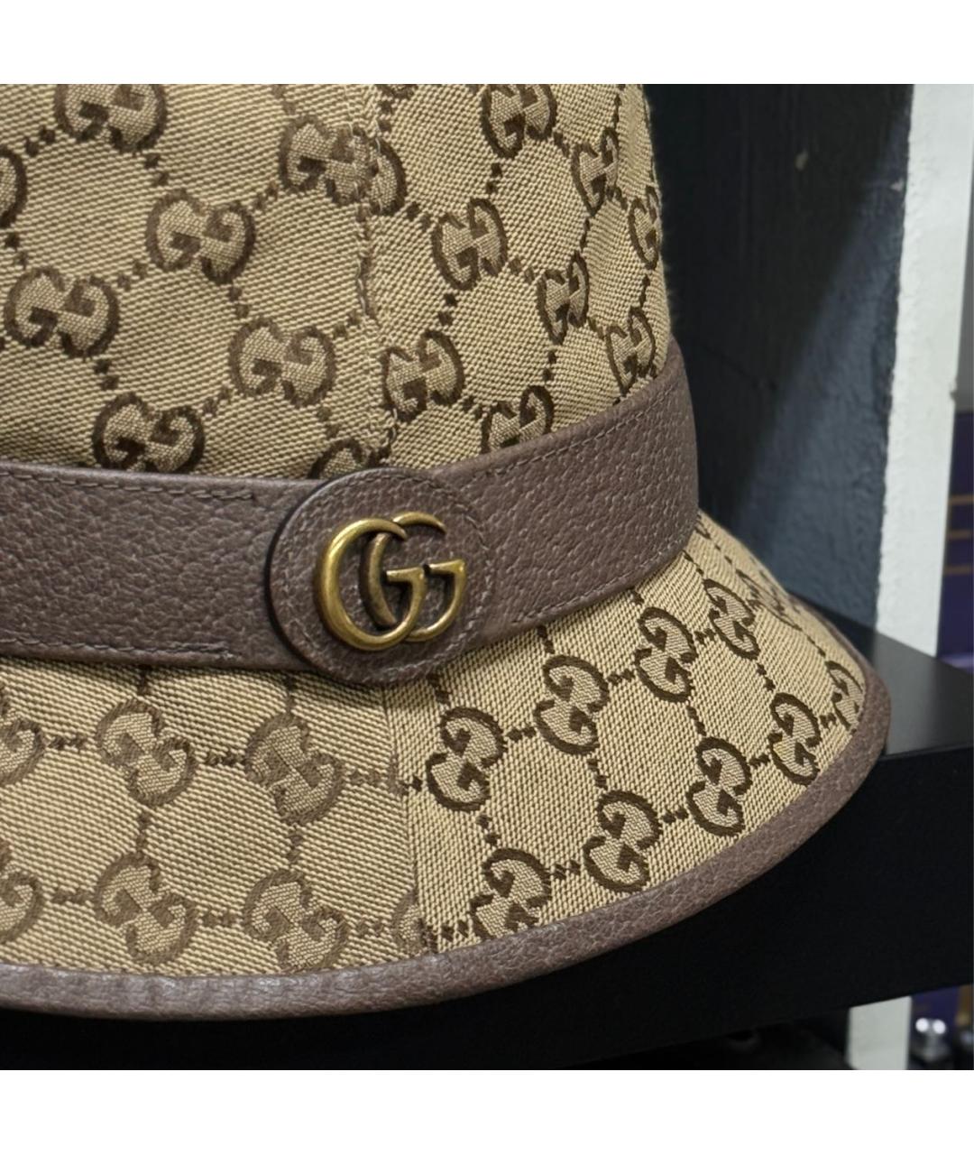 GUCCI Бежевая шляпа, фото 4