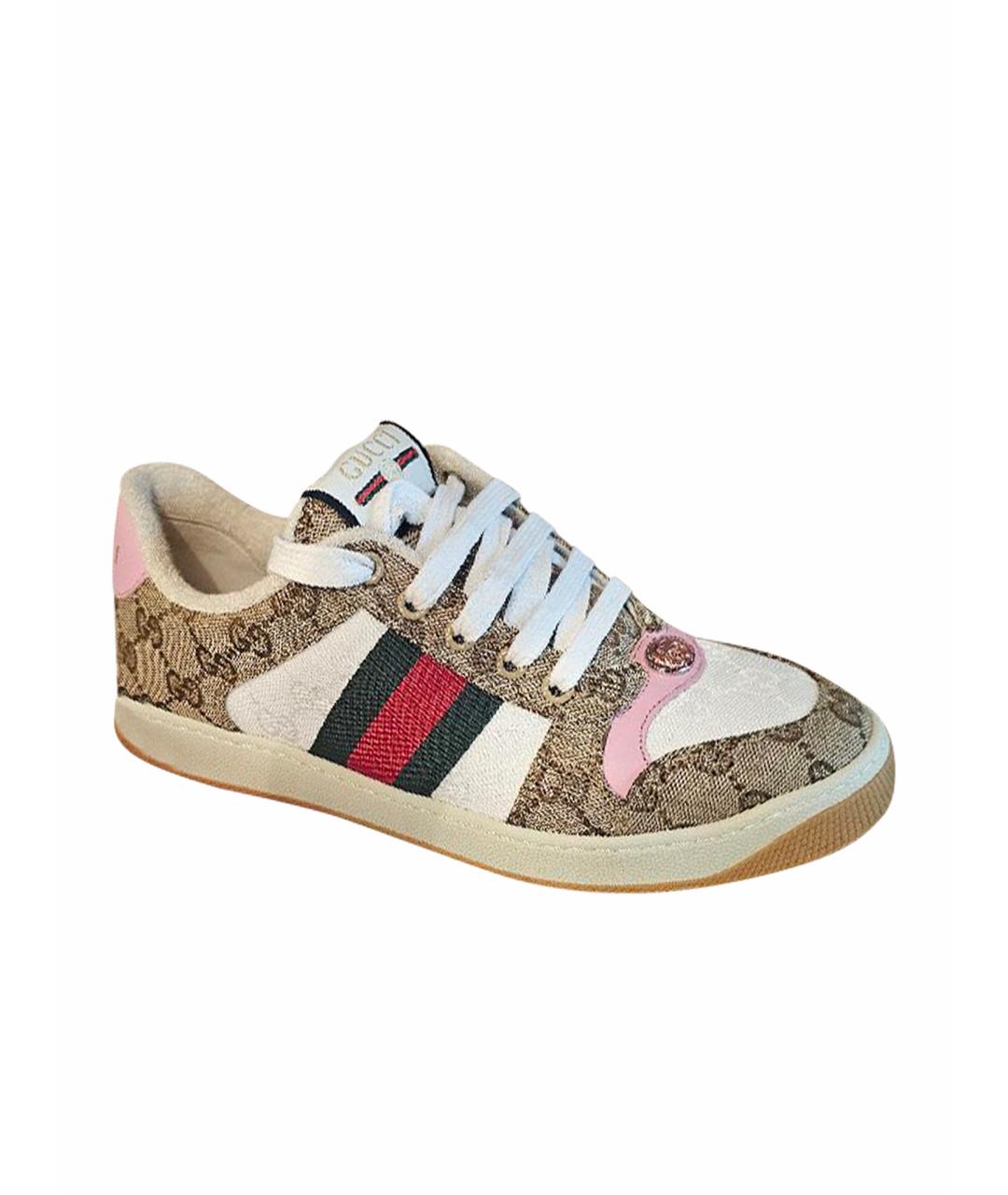 GUCCI Мульти текстильные кеды, фото 1