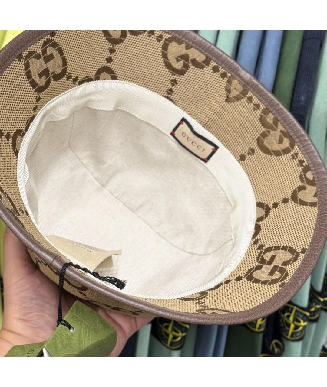 GUCCI Бежевая шляпа, фото 5