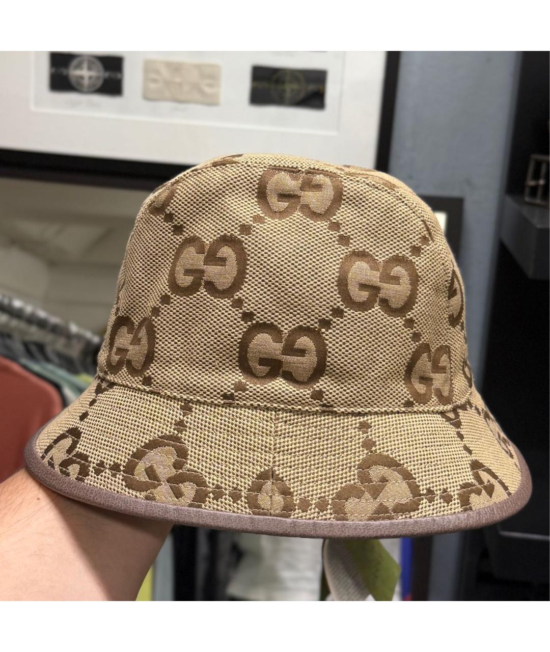 GUCCI Бежевая шляпа, фото 6