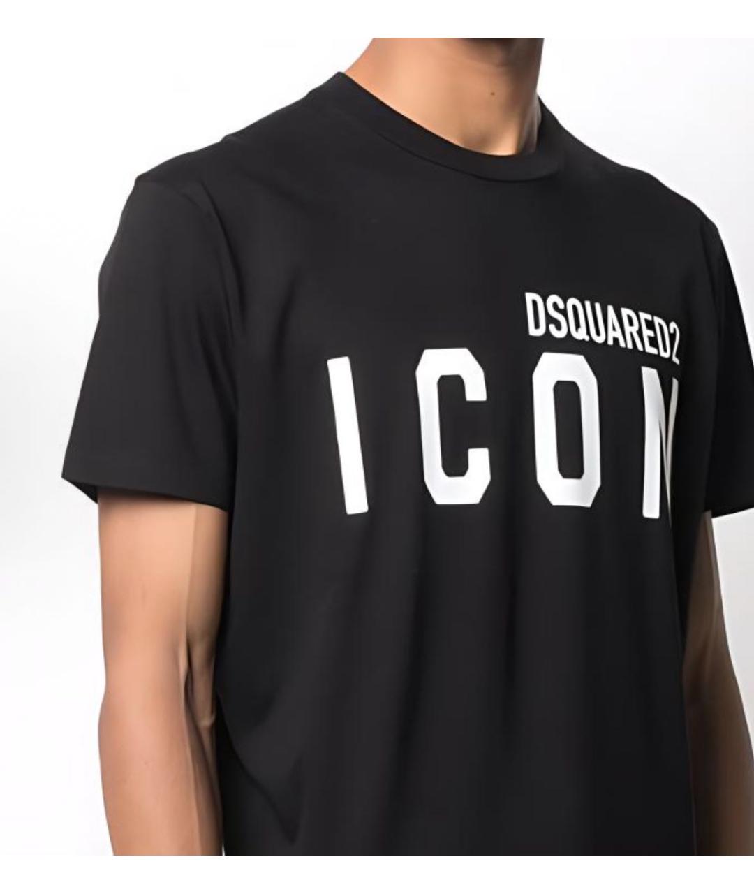 DSQUARED2 Черная хлопковая футболка, фото 6