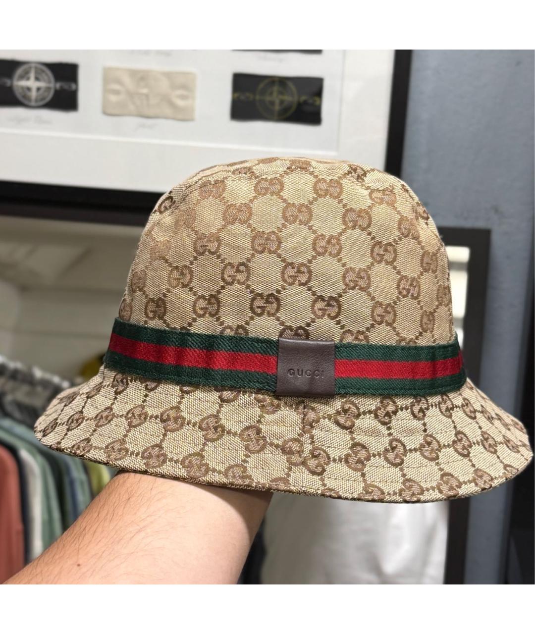 GUCCI Бежевая панама, фото 4
