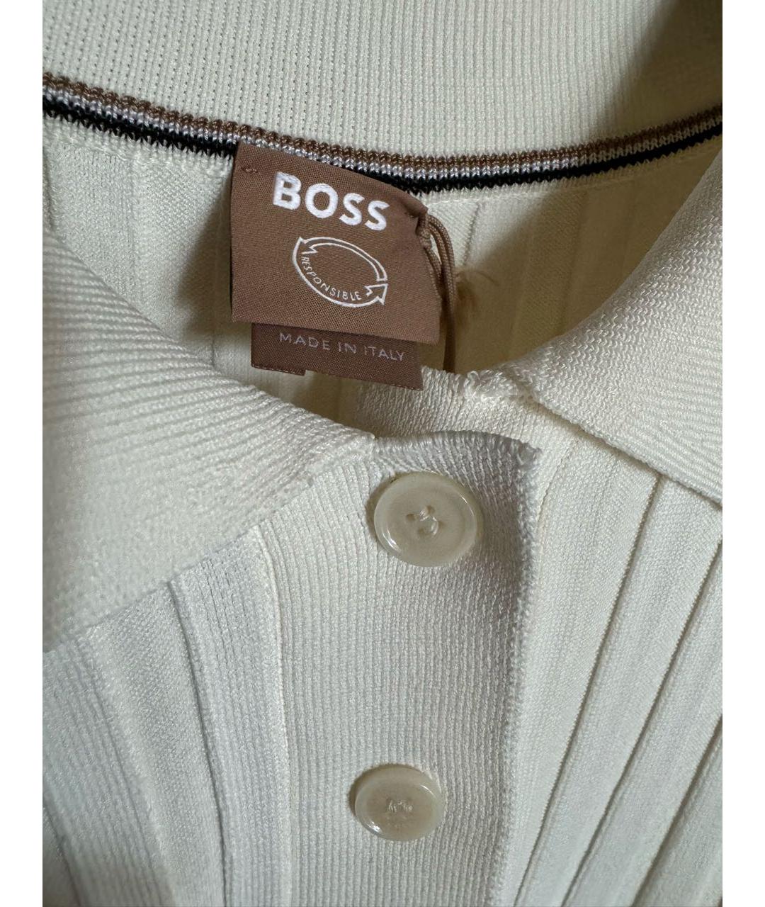 HUGO BOSS Белая вискозная футболка, фото 3
