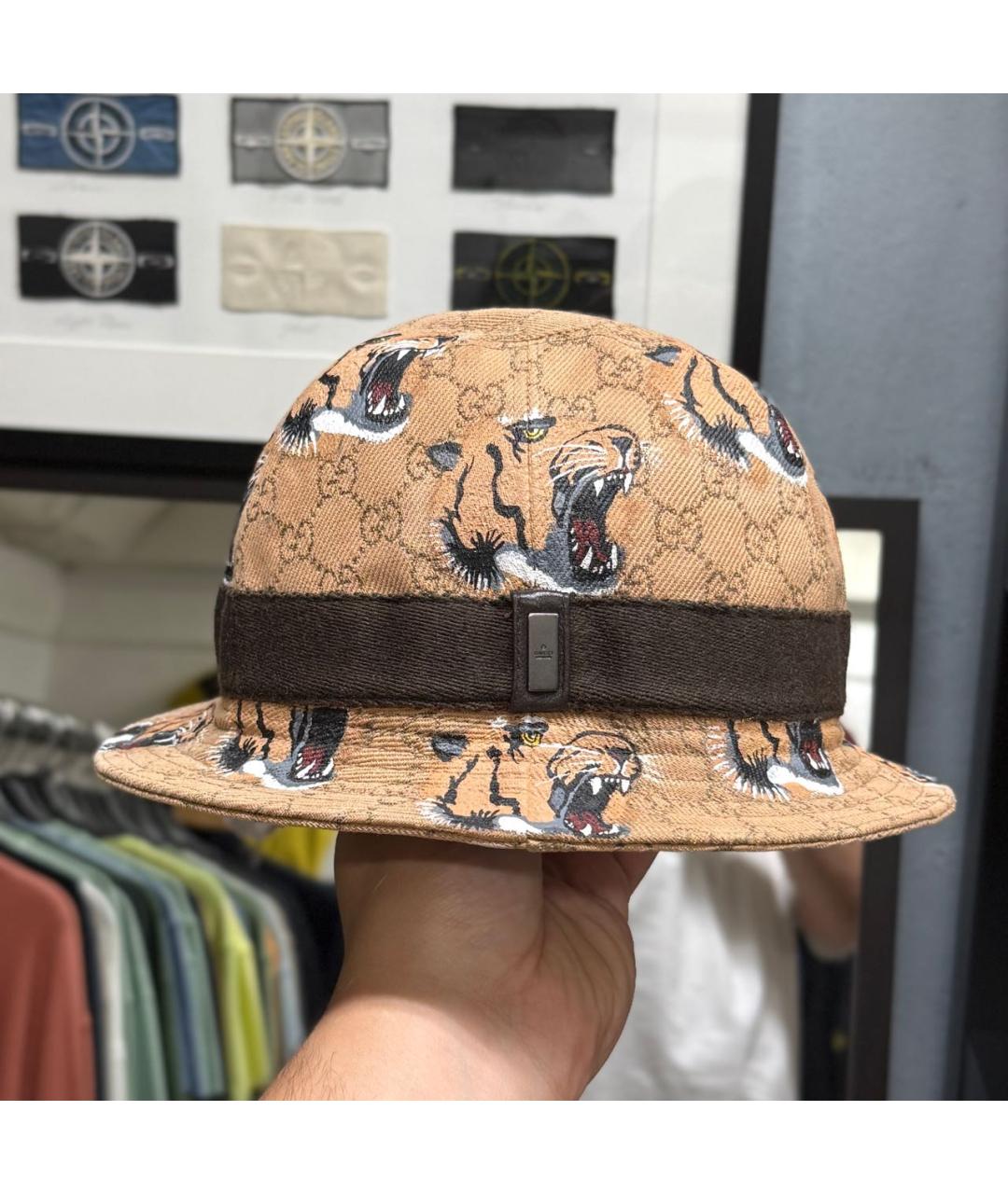 GUCCI Бежевая шляпа, фото 5
