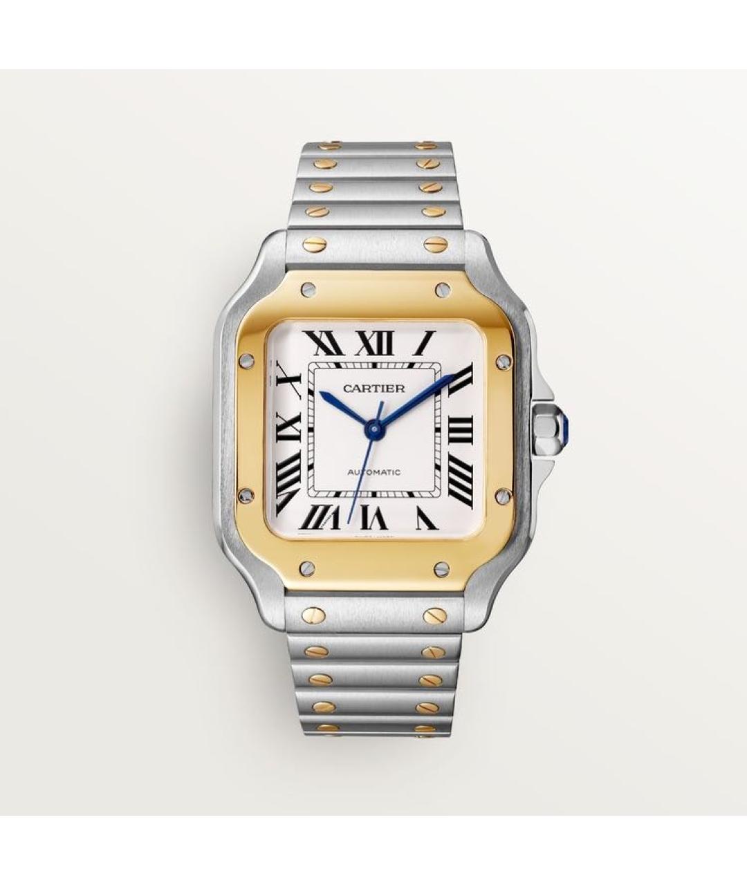 CARTIER Белые часы из желтого золота, фото 9