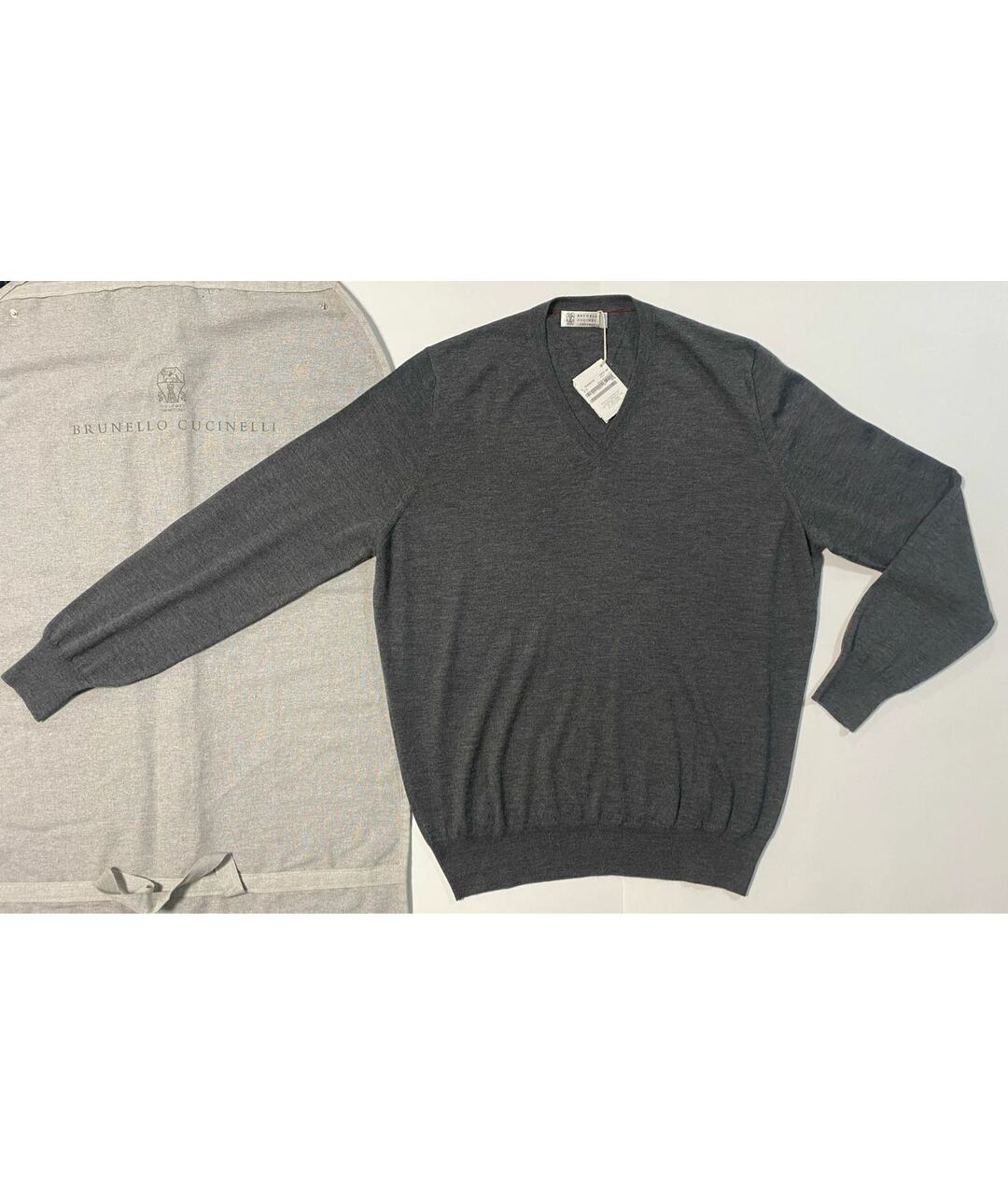 BRUNELLO CUCINELLI Серый джемпер / свитер, фото 5