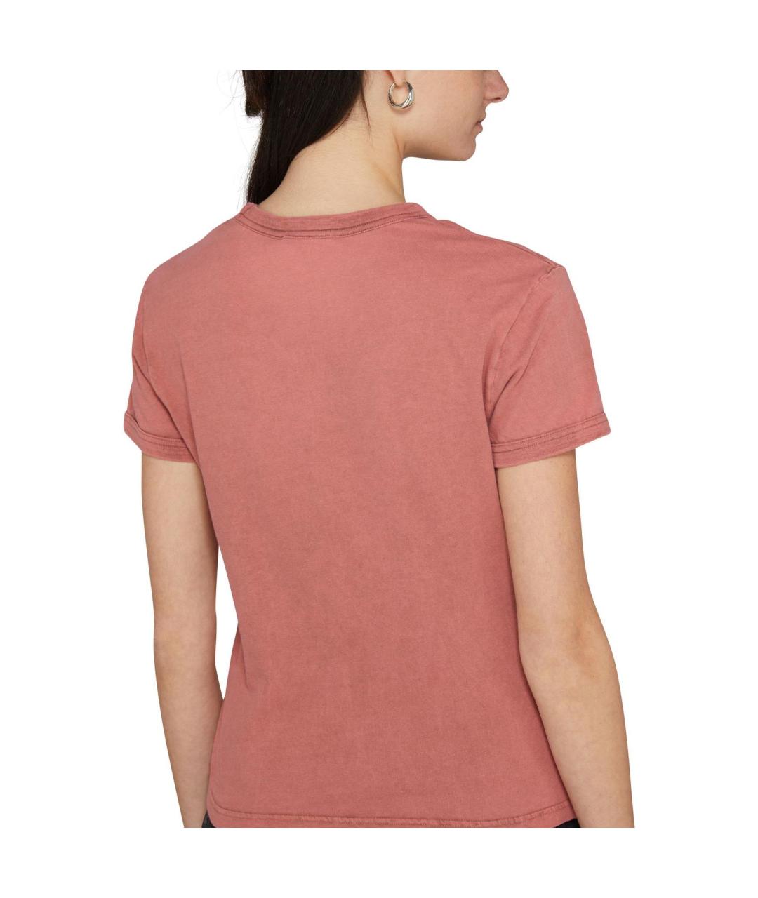 ACNE STUDIOS Красная хлопковая футболка, фото 5