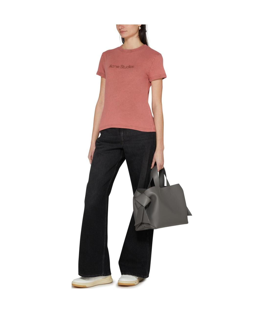 ACNE STUDIOS Красная хлопковая футболка, фото 3