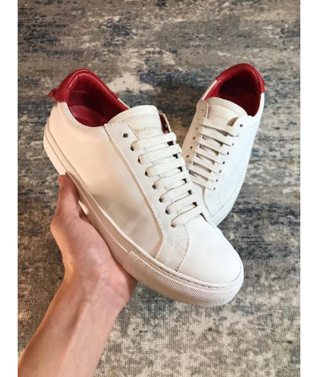 GIVENCHY Белые кожаные низкие кроссовки / кеды, фото 2