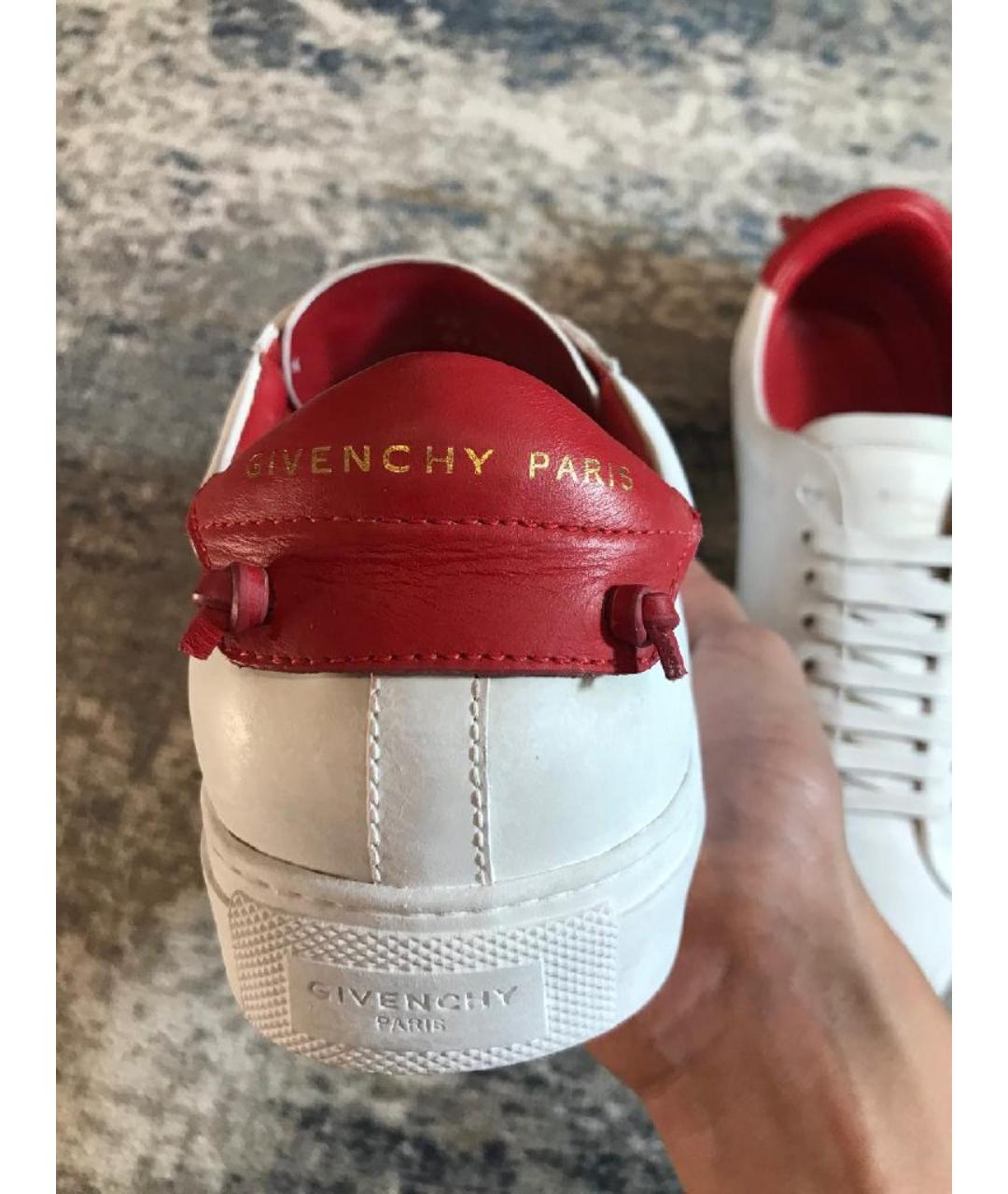 GIVENCHY Белые кожаные низкие кроссовки / кеды, фото 6