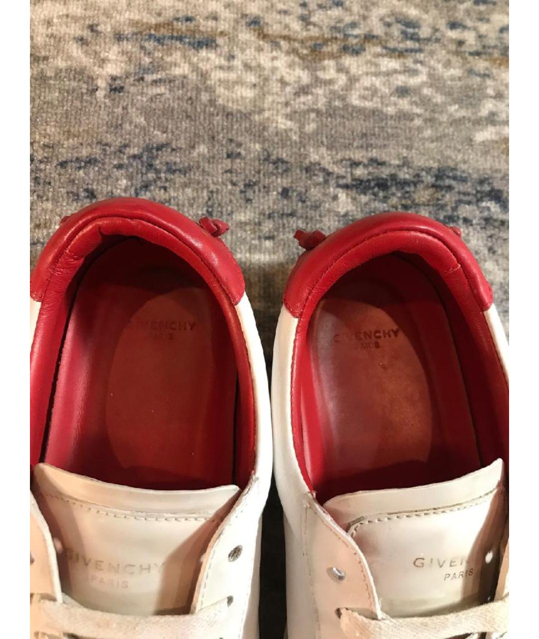 GIVENCHY Белые кожаные низкие кроссовки / кеды, фото 4