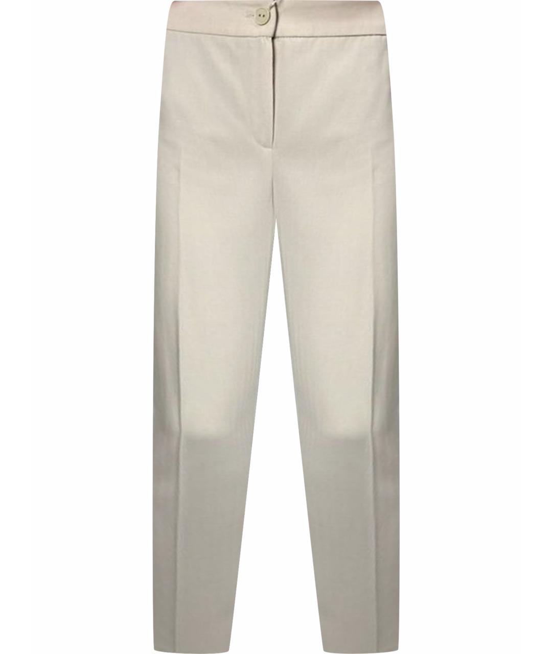 MAX MARA Бежевые полиэстеровые брюки узкие, фото 1