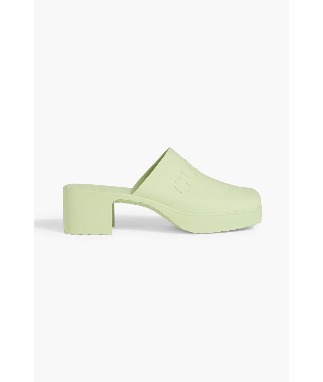 GUCCI Зеленые мюли, фото 7
