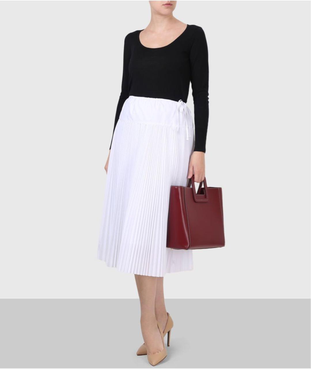 MAX MARA Белая полиэстеровая юбка миди, фото 6