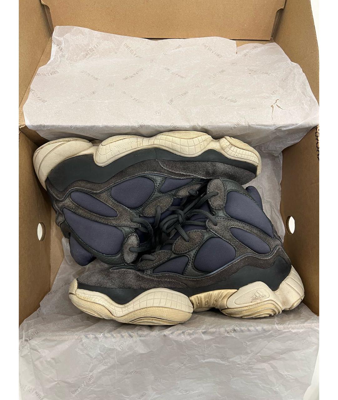 ADIDAS YEEZY Темно-синие высокие кроссовки / кеды, фото 6