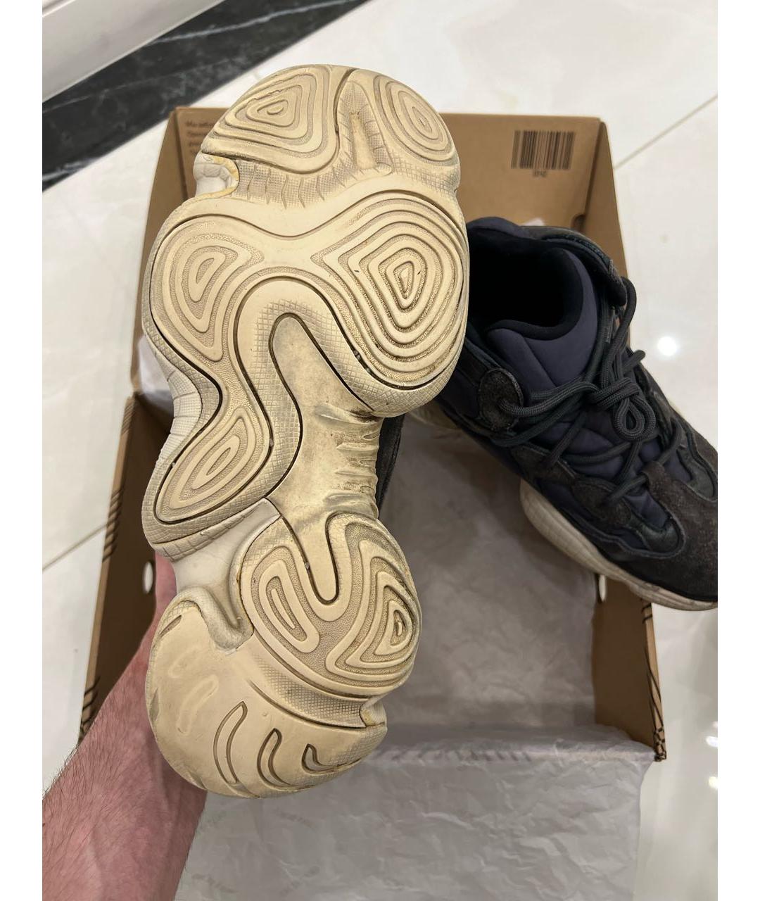 ADIDAS YEEZY Темно-синие высокие кроссовки / кеды, фото 4