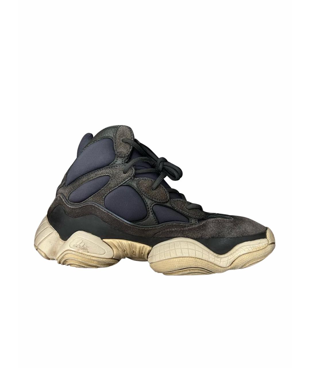 ADIDAS YEEZY Темно-синие высокие кроссовки / кеды, фото 1