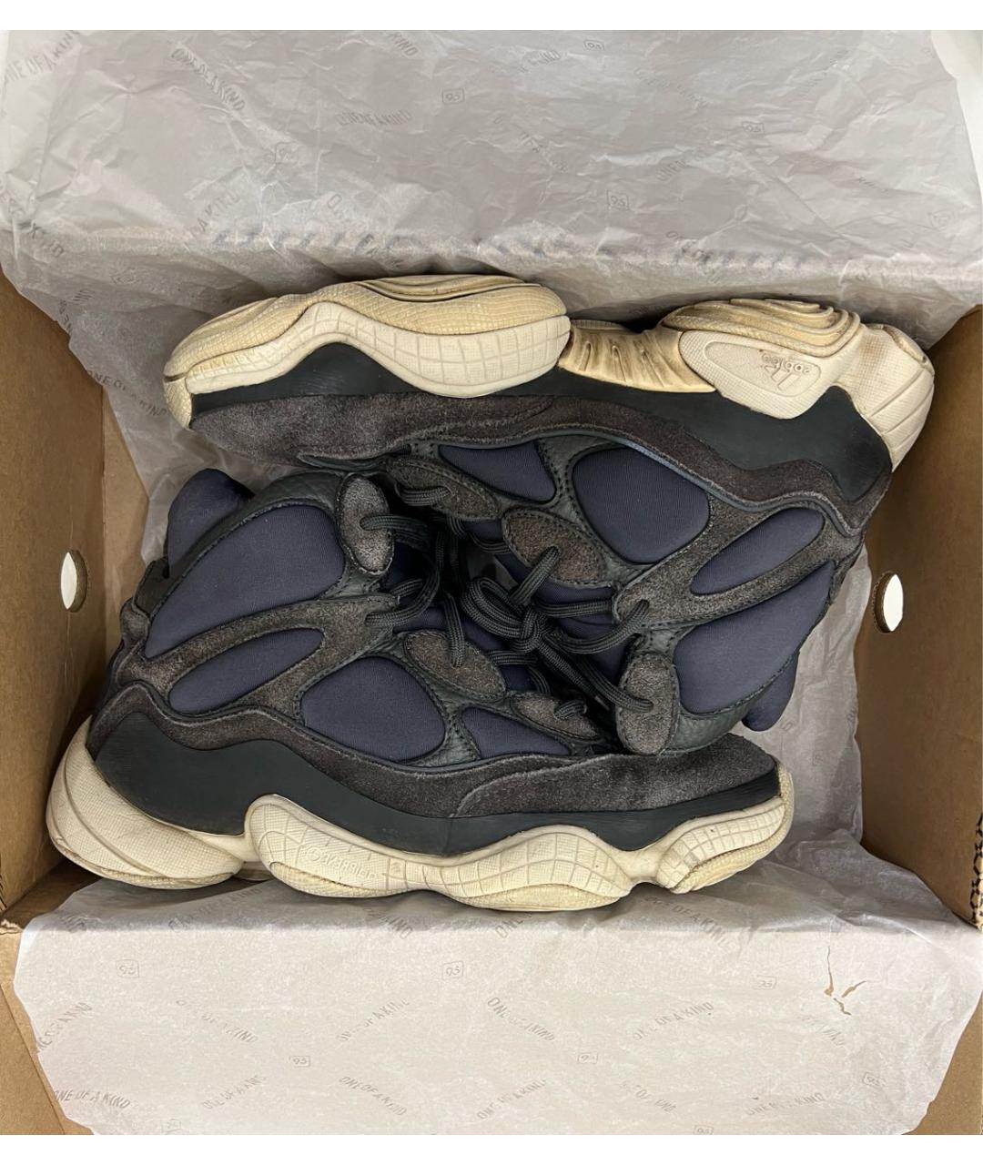 ADIDAS YEEZY Темно-синие высокие кроссовки / кеды, фото 6