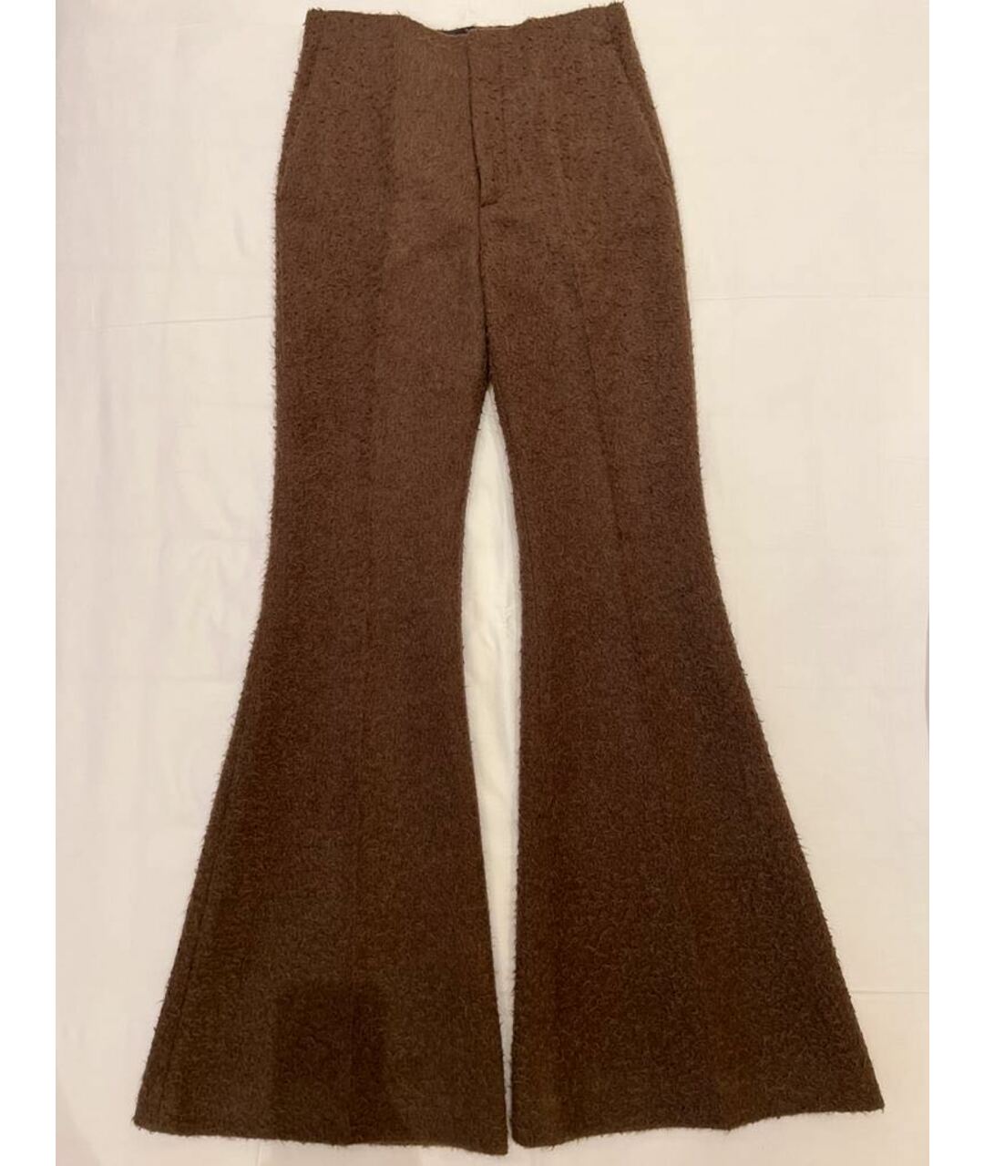 CELINE Коричневые шерстяные брюки широкие, фото 4