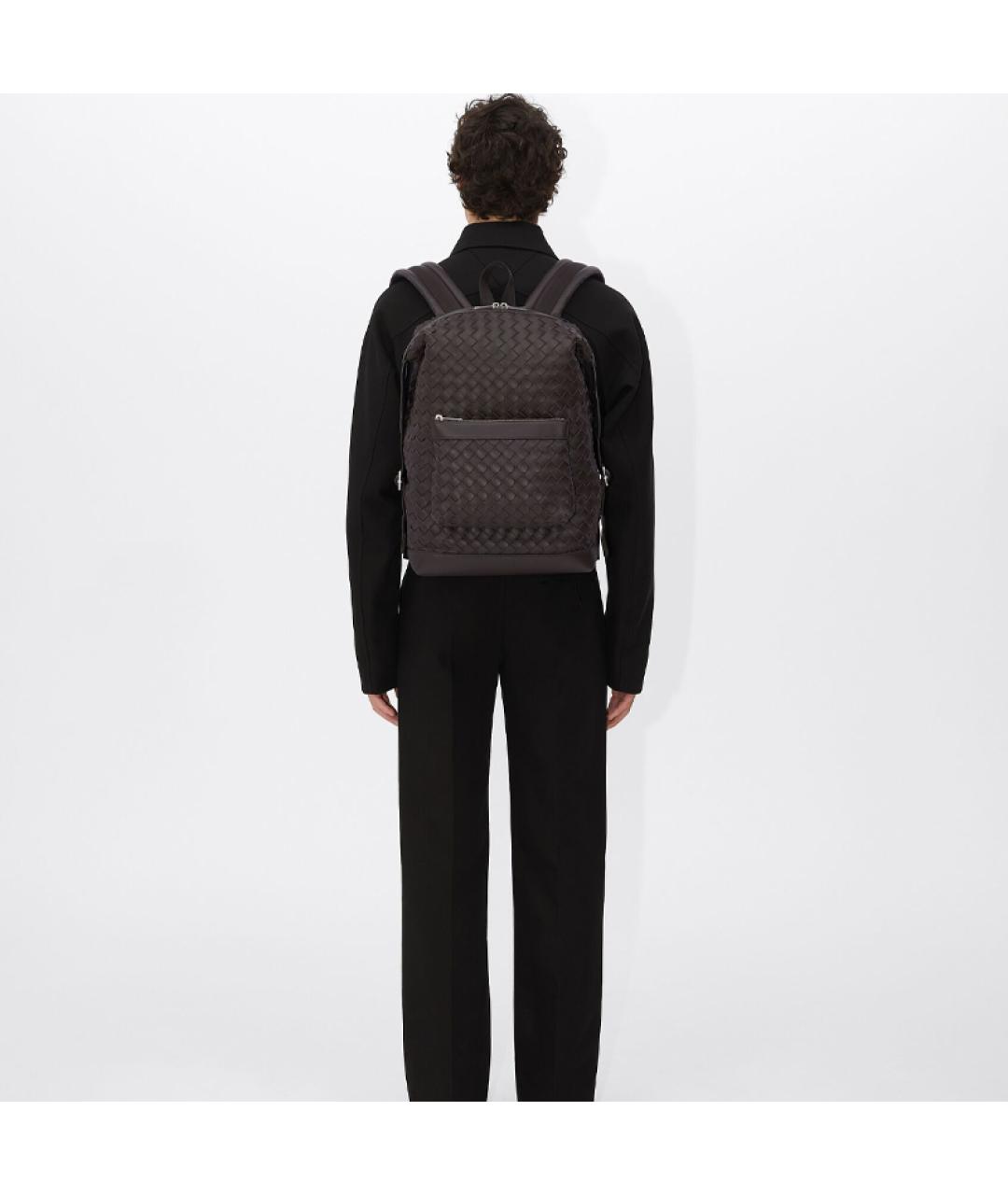 BOTTEGA VENETA Черный кожаный рюкзак, фото 6
