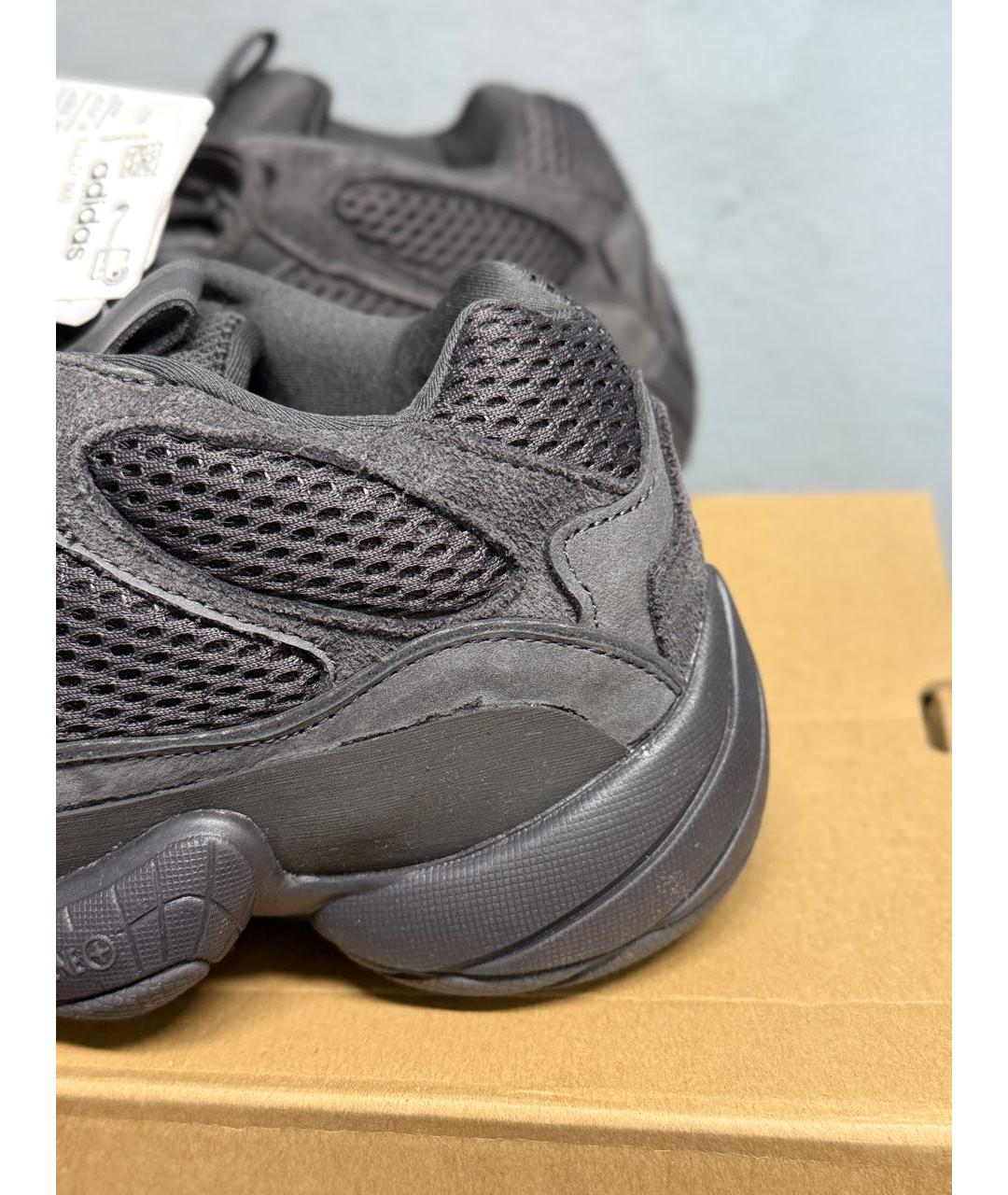 ADIDAS YEEZY Антрацитовые замшевые низкие кроссовки / кеды, фото 5