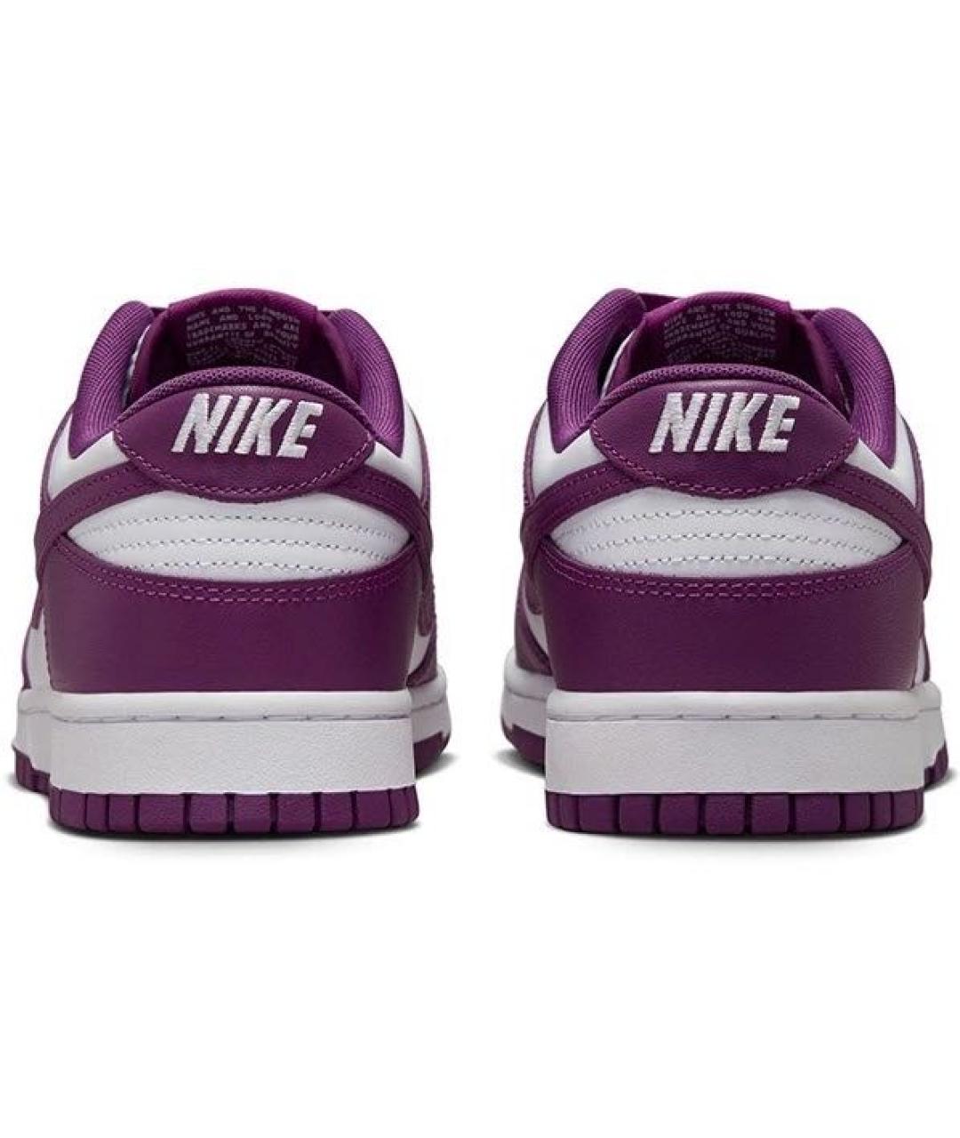 NIKE Фиолетовые кожаные низкие кроссовки / кеды, фото 4