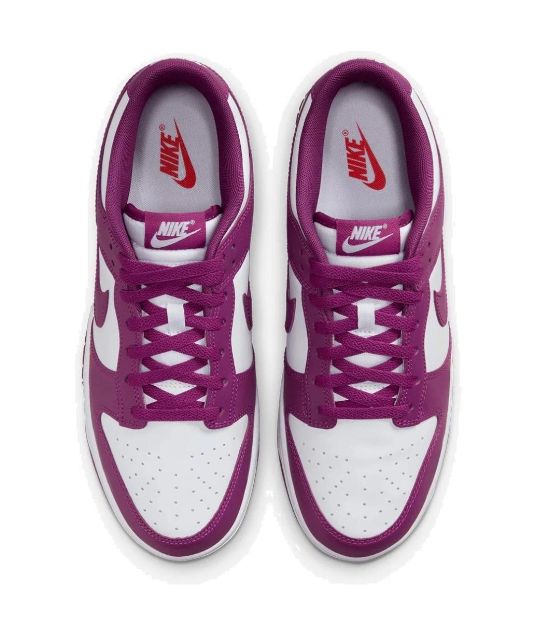 NIKE Фиолетовые кожаные низкие кроссовки / кеды, фото 3