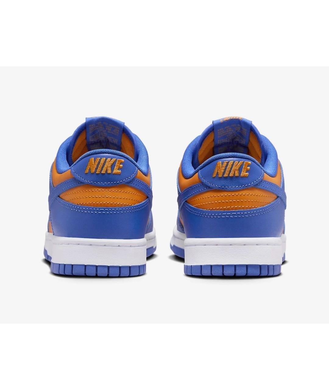 NIKE Синие кожаные низкие кроссовки / кеды, фото 4