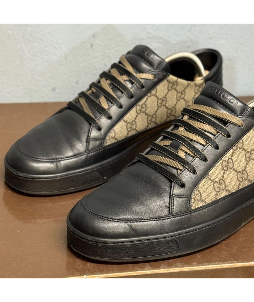 GUCCI Коричневые низкие кроссовки / кеды, фото 4