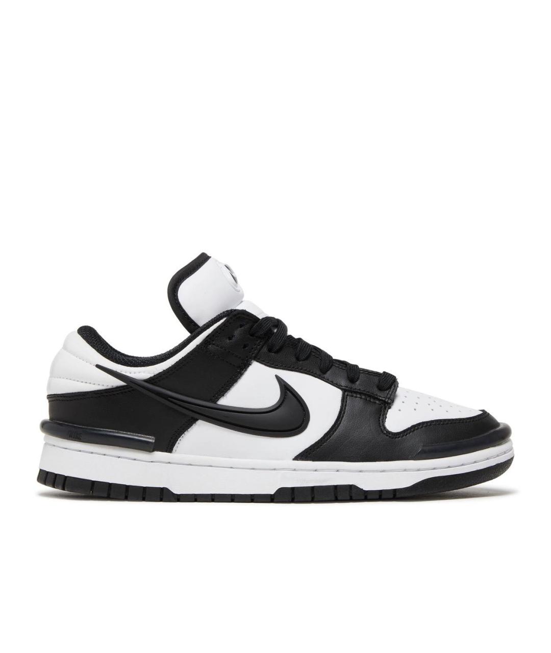 NIKE Черные кожаные низкие кроссовки / кеды, фото 5