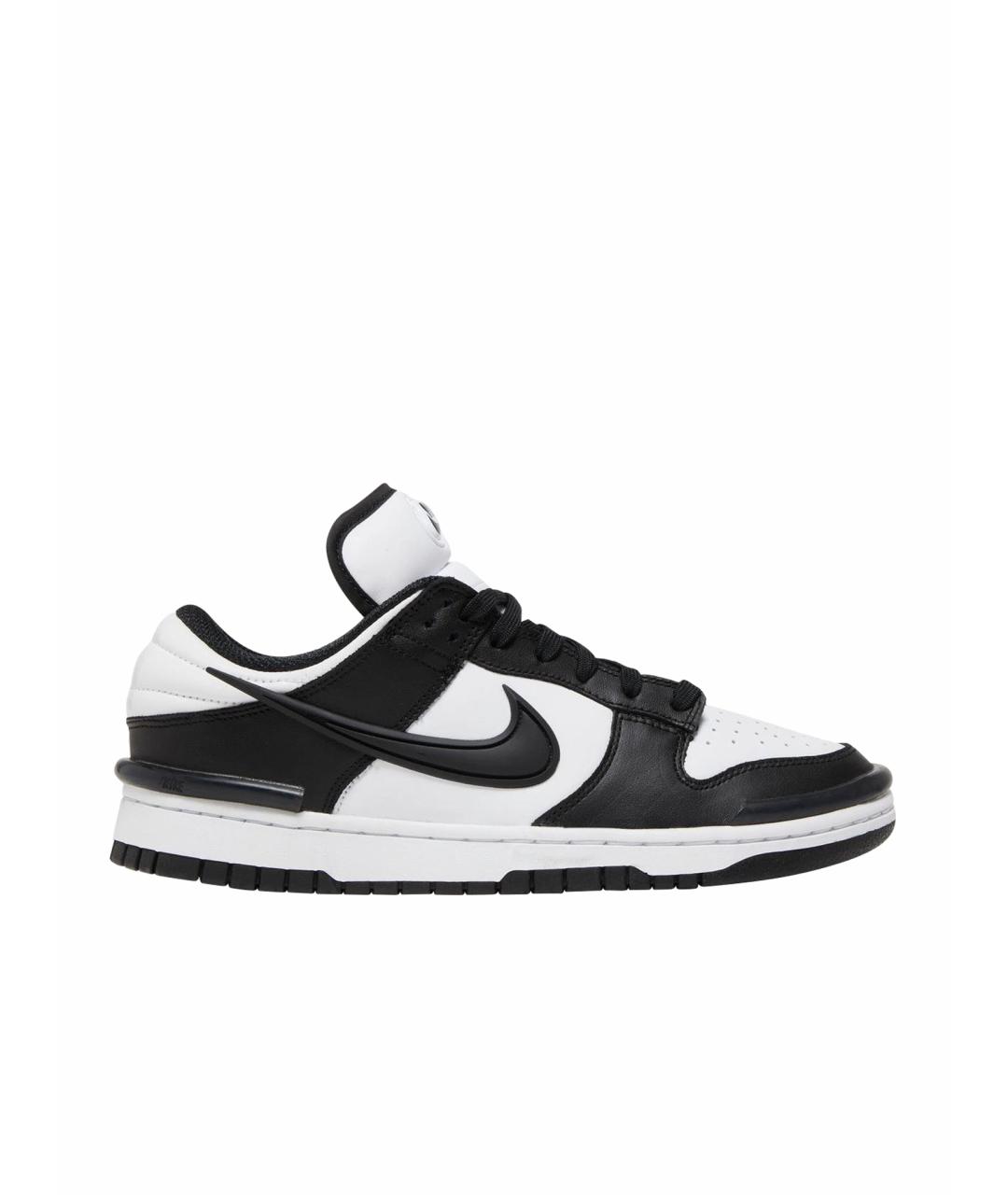 NIKE Черные кожаные низкие кроссовки / кеды, фото 1