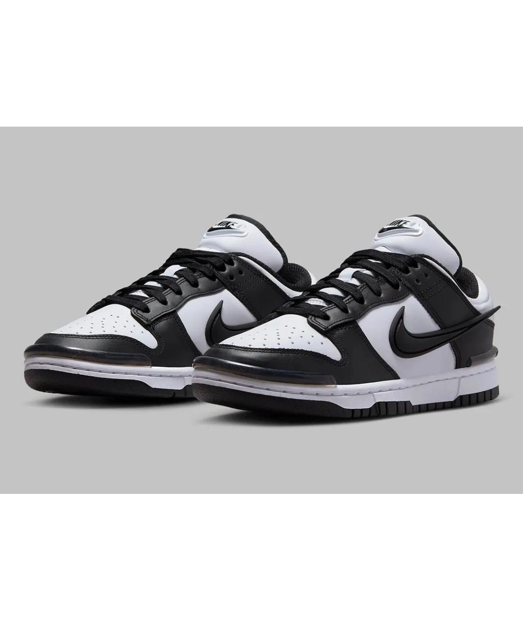 NIKE Черные кожаные низкие кроссовки / кеды, фото 2