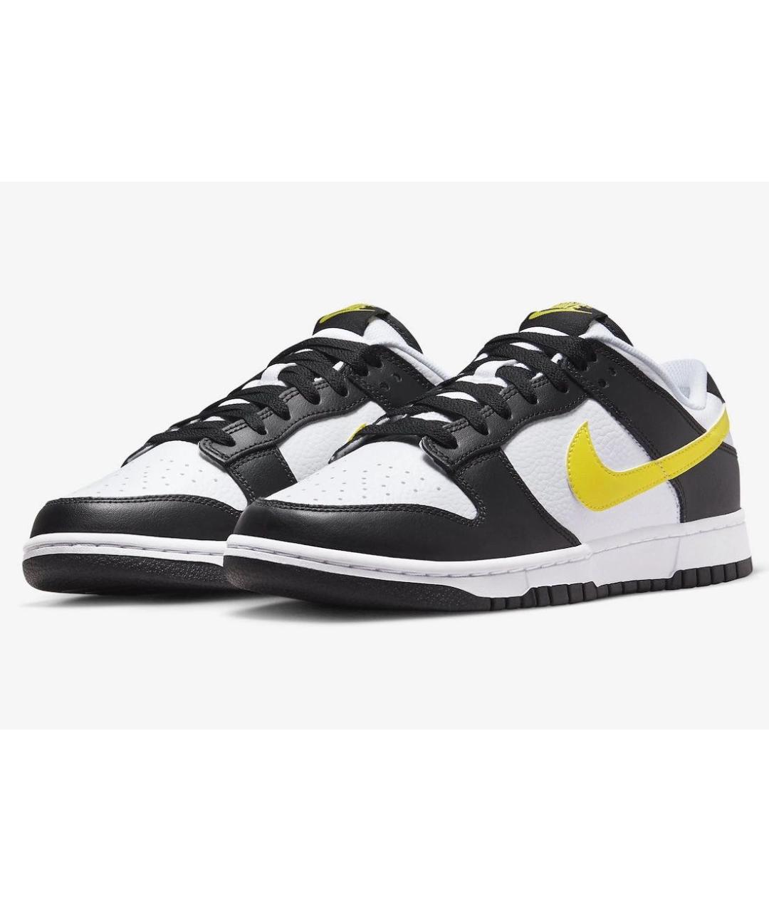 NIKE Черные кожаные низкие кроссовки / кеды, фото 2