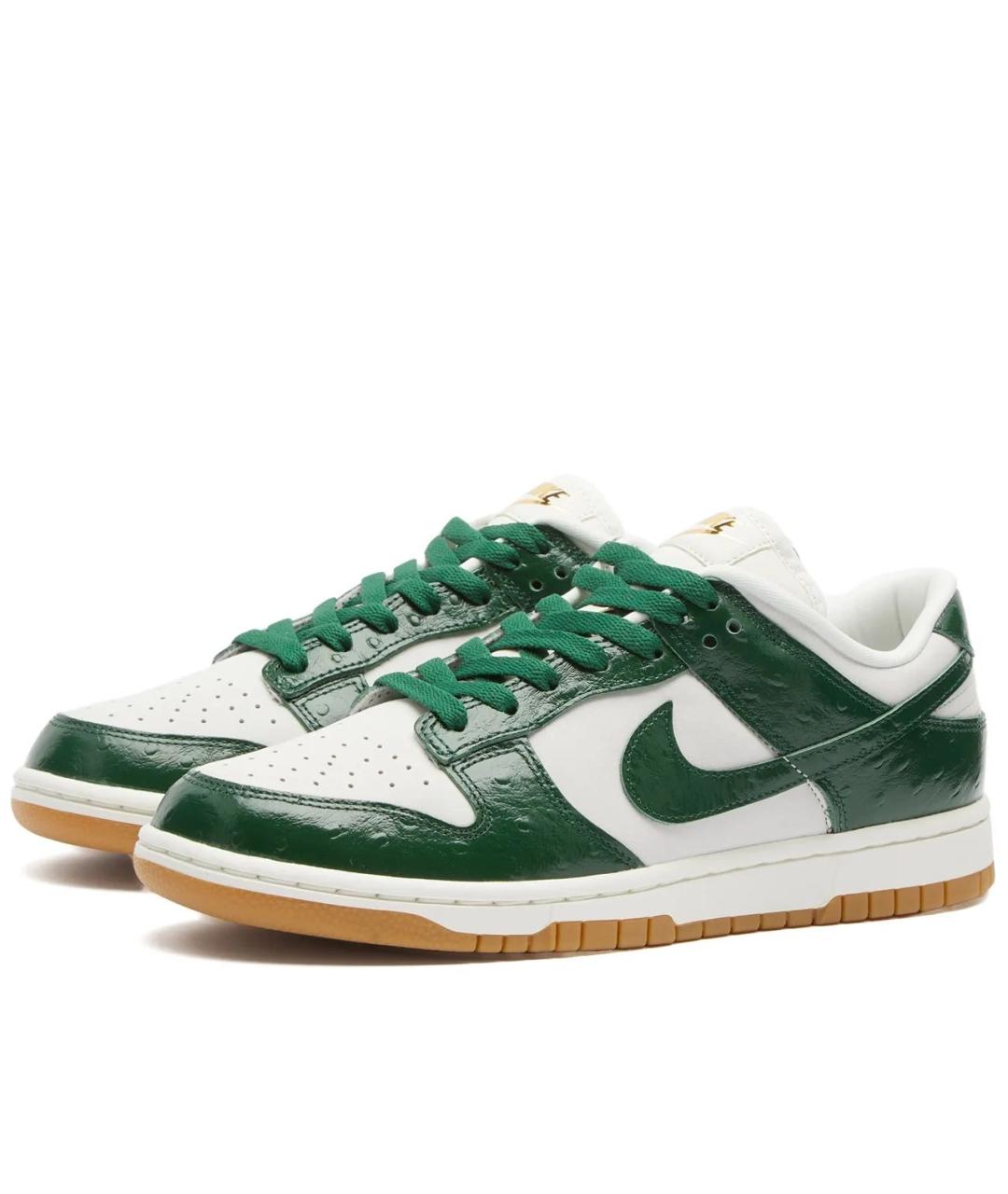 NIKE Зеленые низкие кроссовки / кеды из лакированной кожи, фото 2