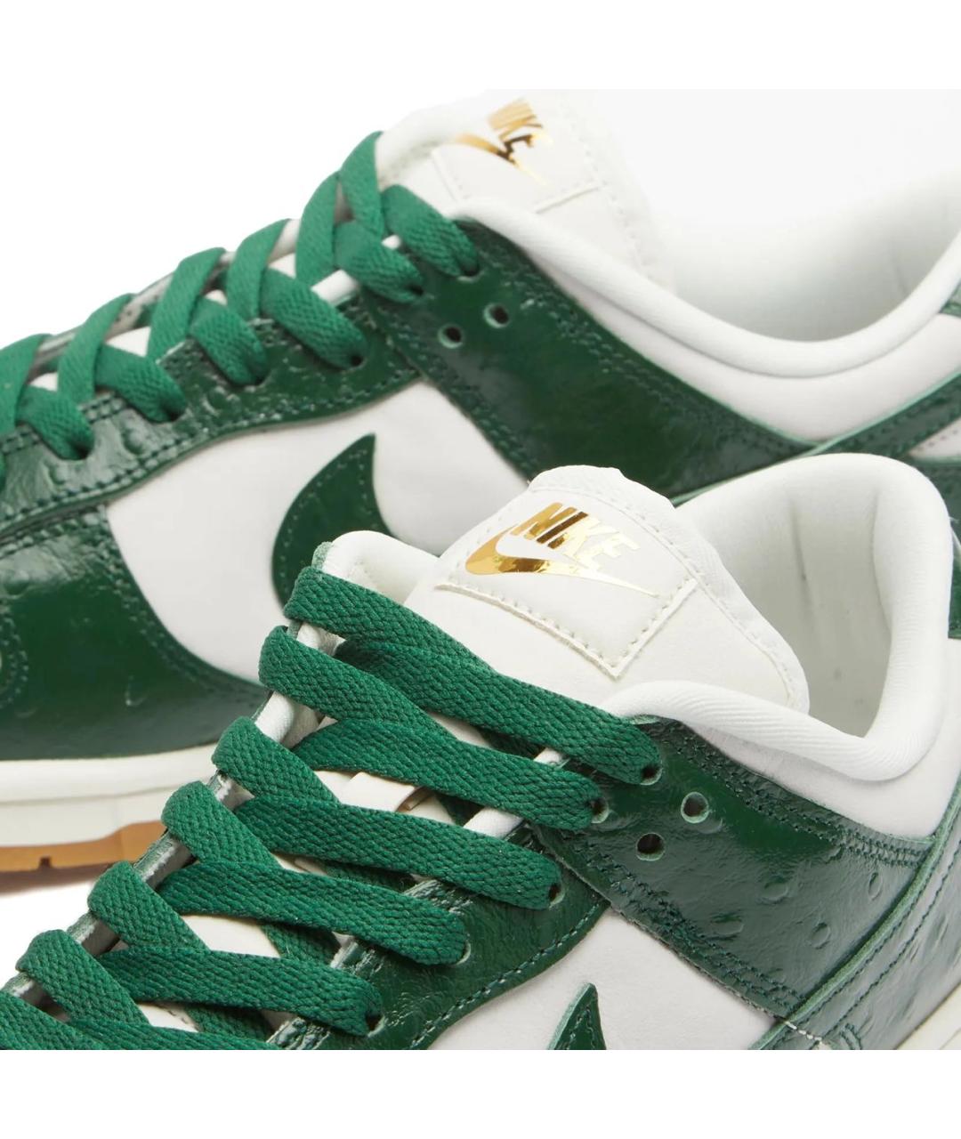 NIKE Зеленые низкие кроссовки / кеды из лакированной кожи, фото 3