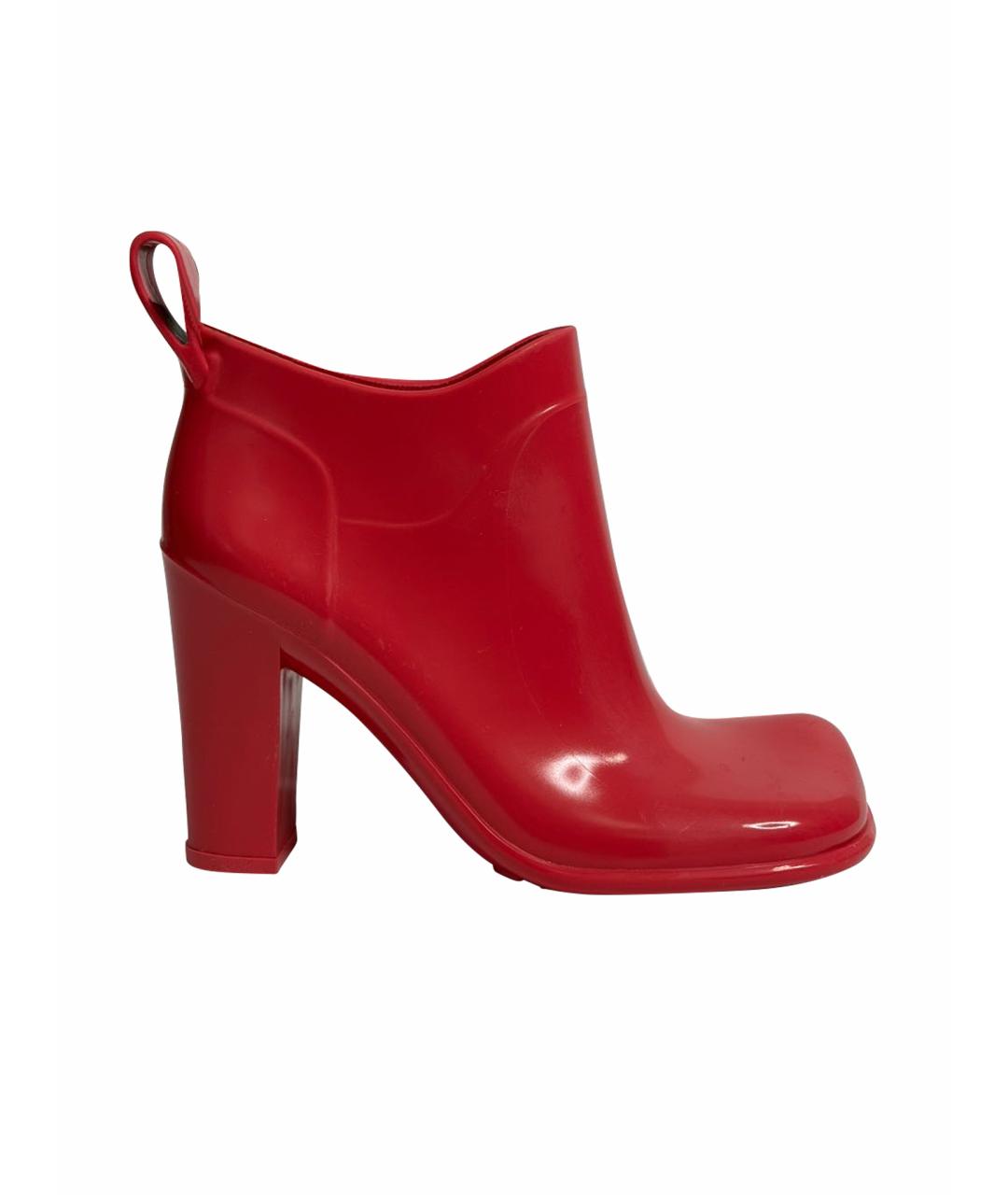BOTTEGA VENETA Розовые резиновые ботильоны, фото 1