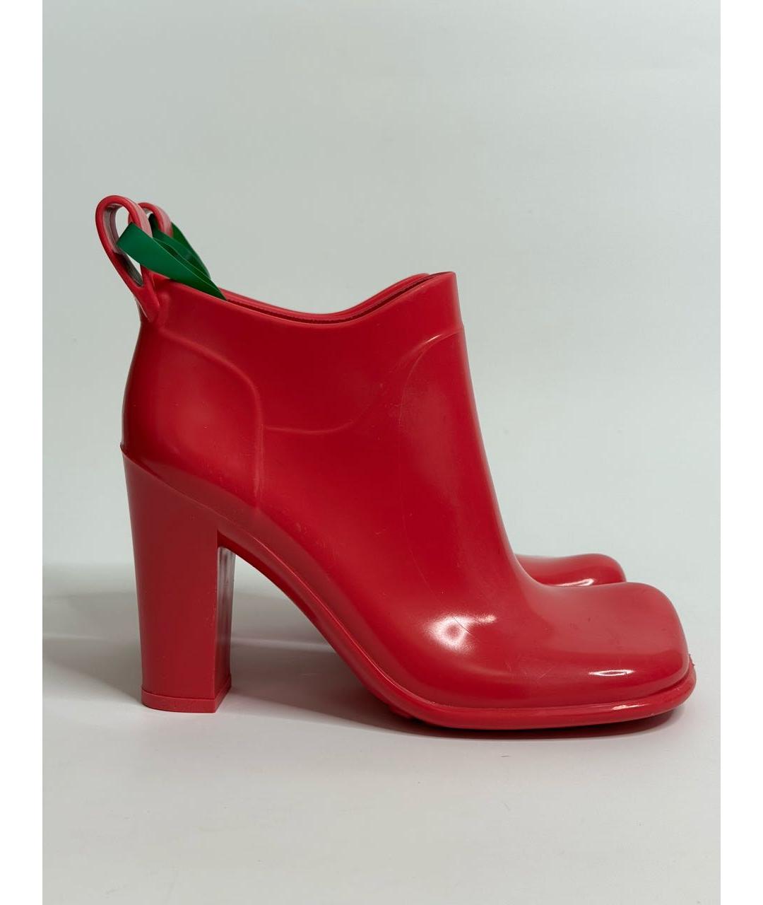 BOTTEGA VENETA Розовые резиновые ботильоны, фото 9