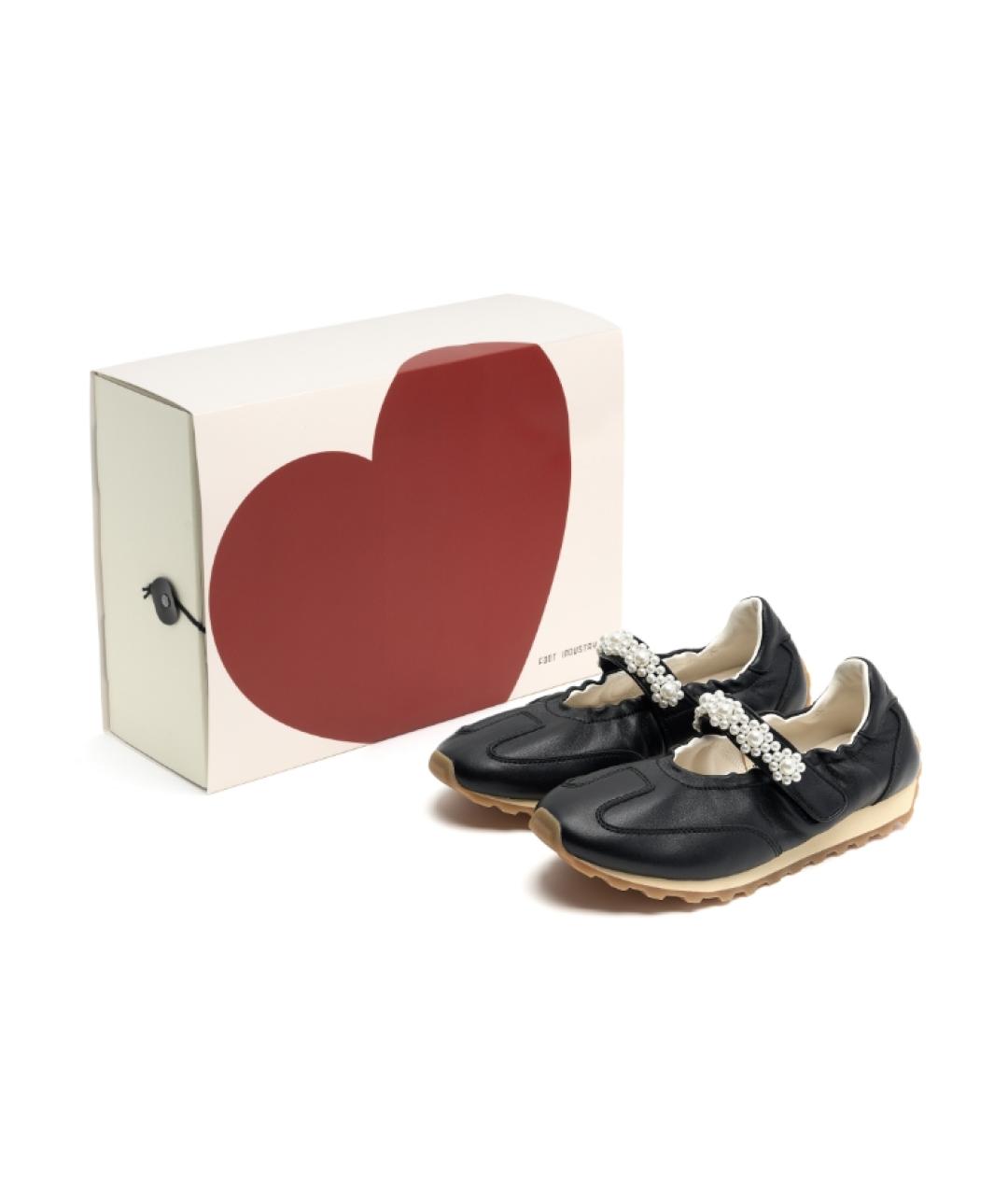 FOOT INDUSTRY Черные кожаные балетки, фото 6