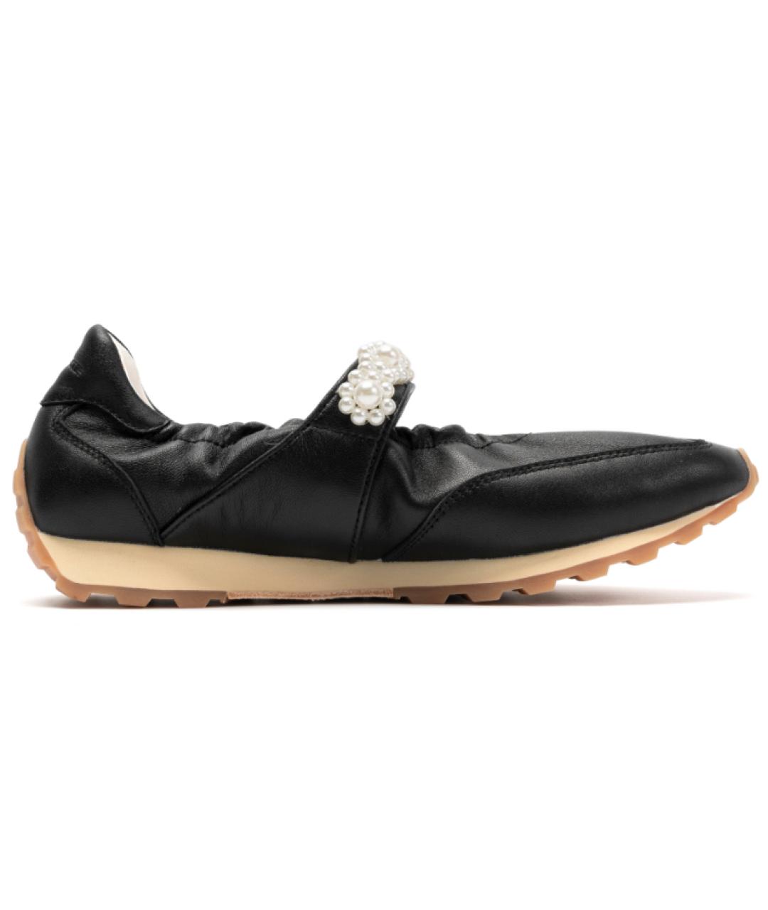 FOOT INDUSTRY Черные кожаные балетки, фото 1