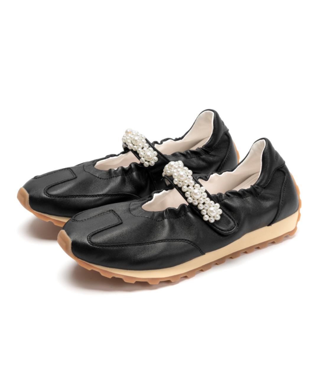 FOOT INDUSTRY Черные кожаные балетки, фото 3