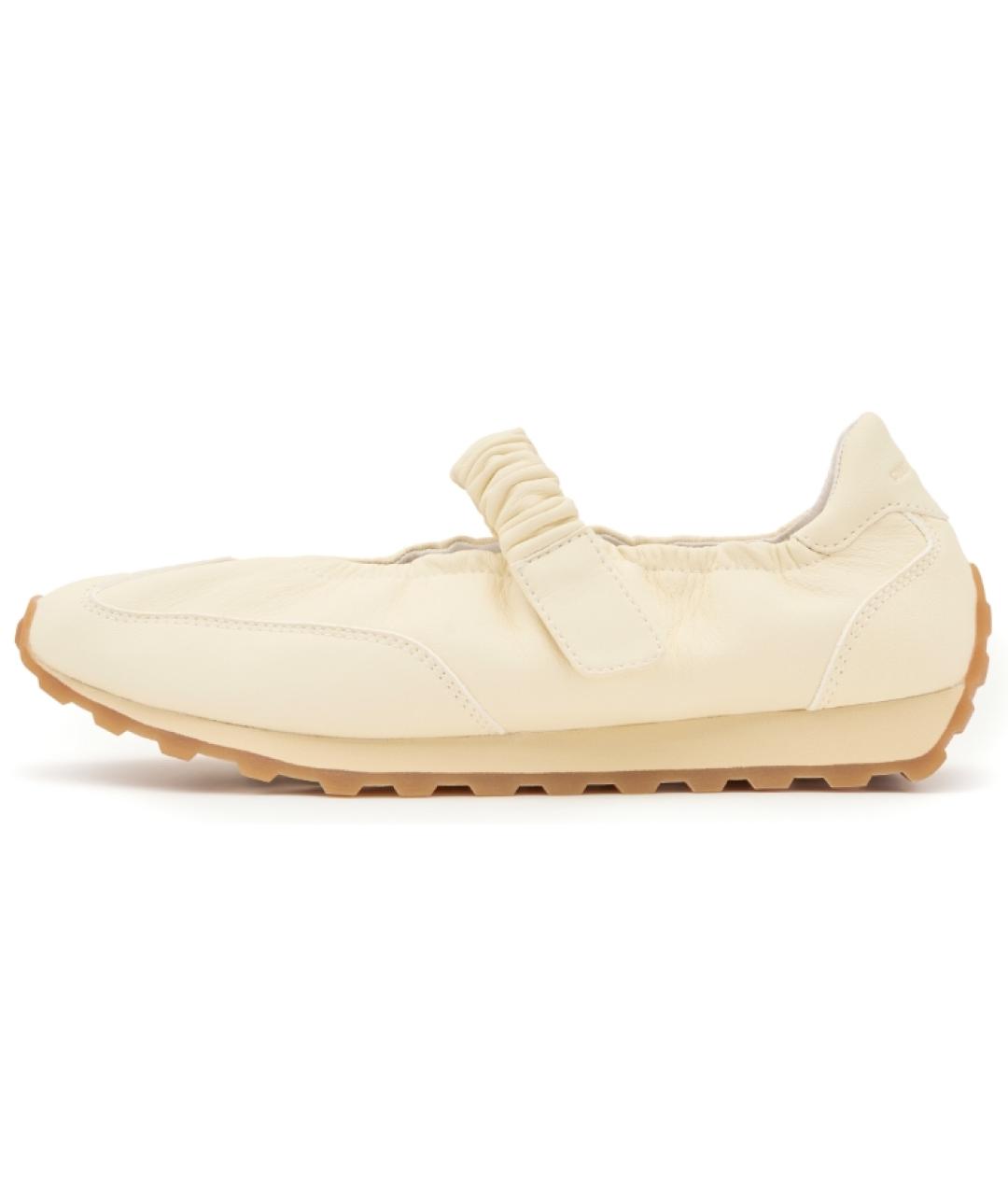 FOOT INDUSTRY Бежевые кожаные балетки, фото 2