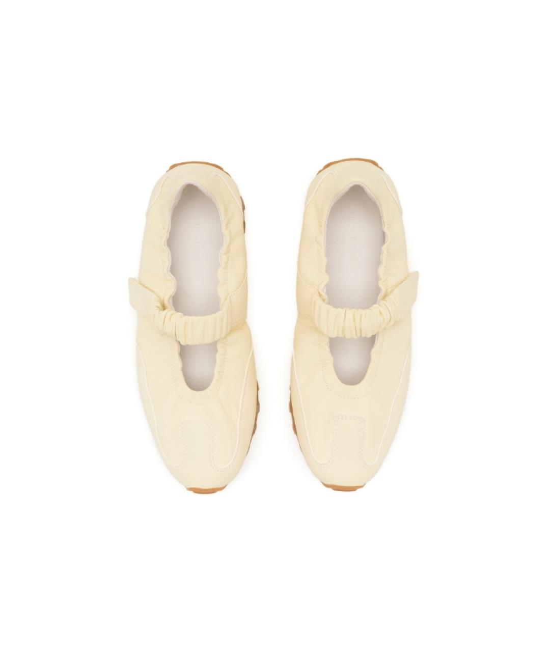 FOOT INDUSTRY Бежевые кожаные балетки, фото 4