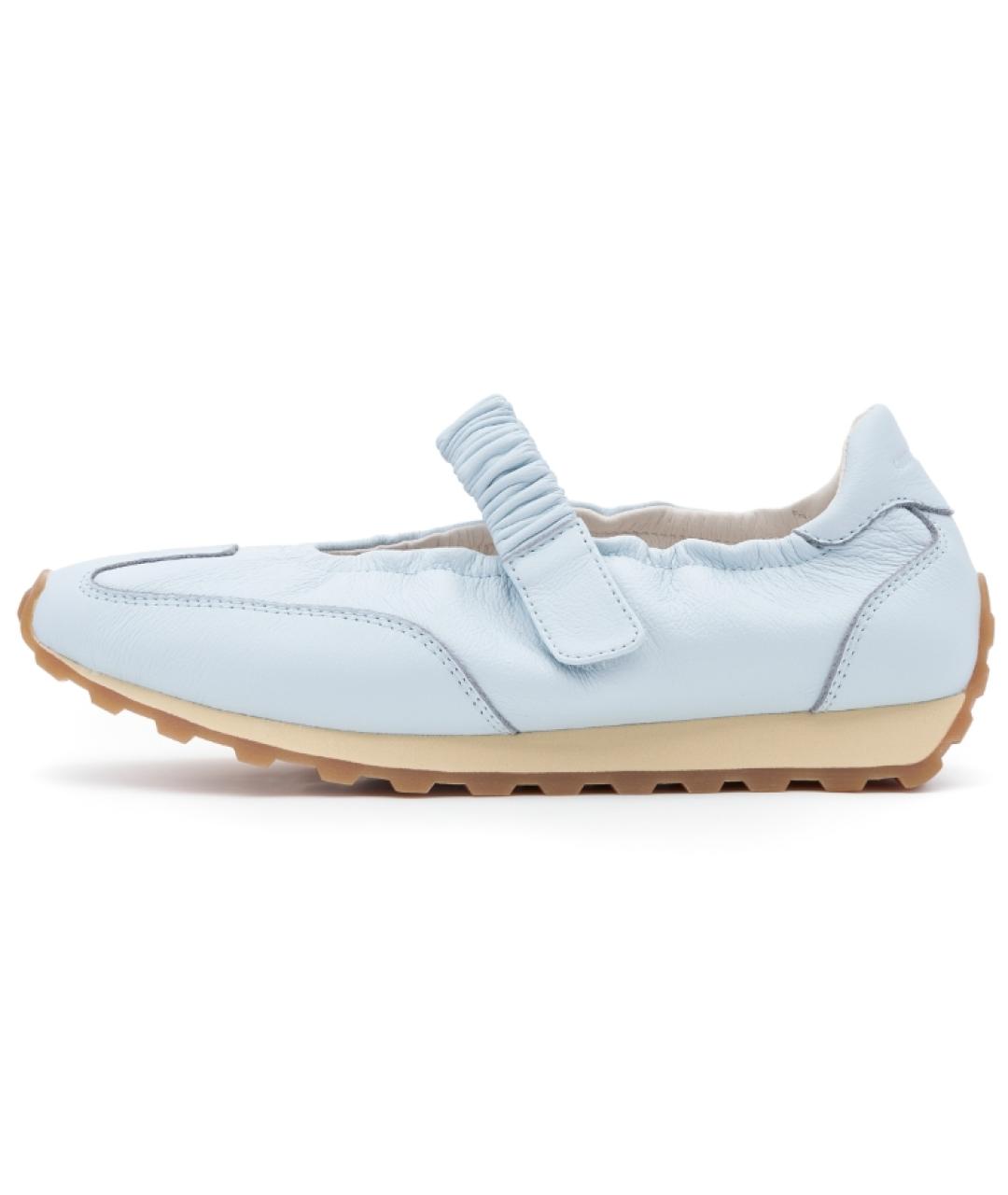 FOOT INDUSTRY Голубые кожаные балетки, фото 2