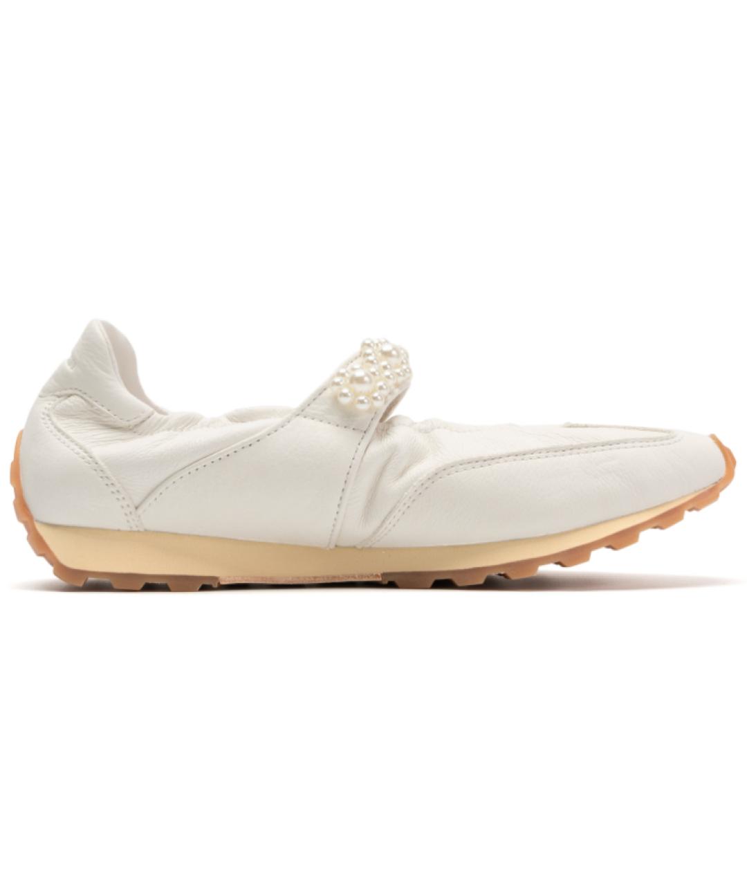 FOOT INDUSTRY Белые кожаные балетки, фото 1